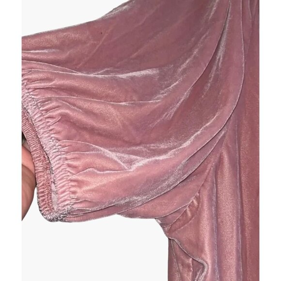 Old Navy Pink Velvet Split Neck Top Women's Plus SIze XXL New without Tags Soft - Picture 5 of 6